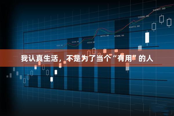 我认真生活，不是为了当个“有用”的人