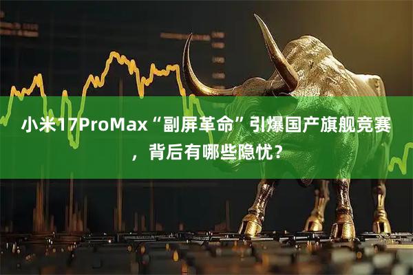 小米17ProMax“副屏革命”引爆国产旗舰竞赛,背后有哪些隐忧?